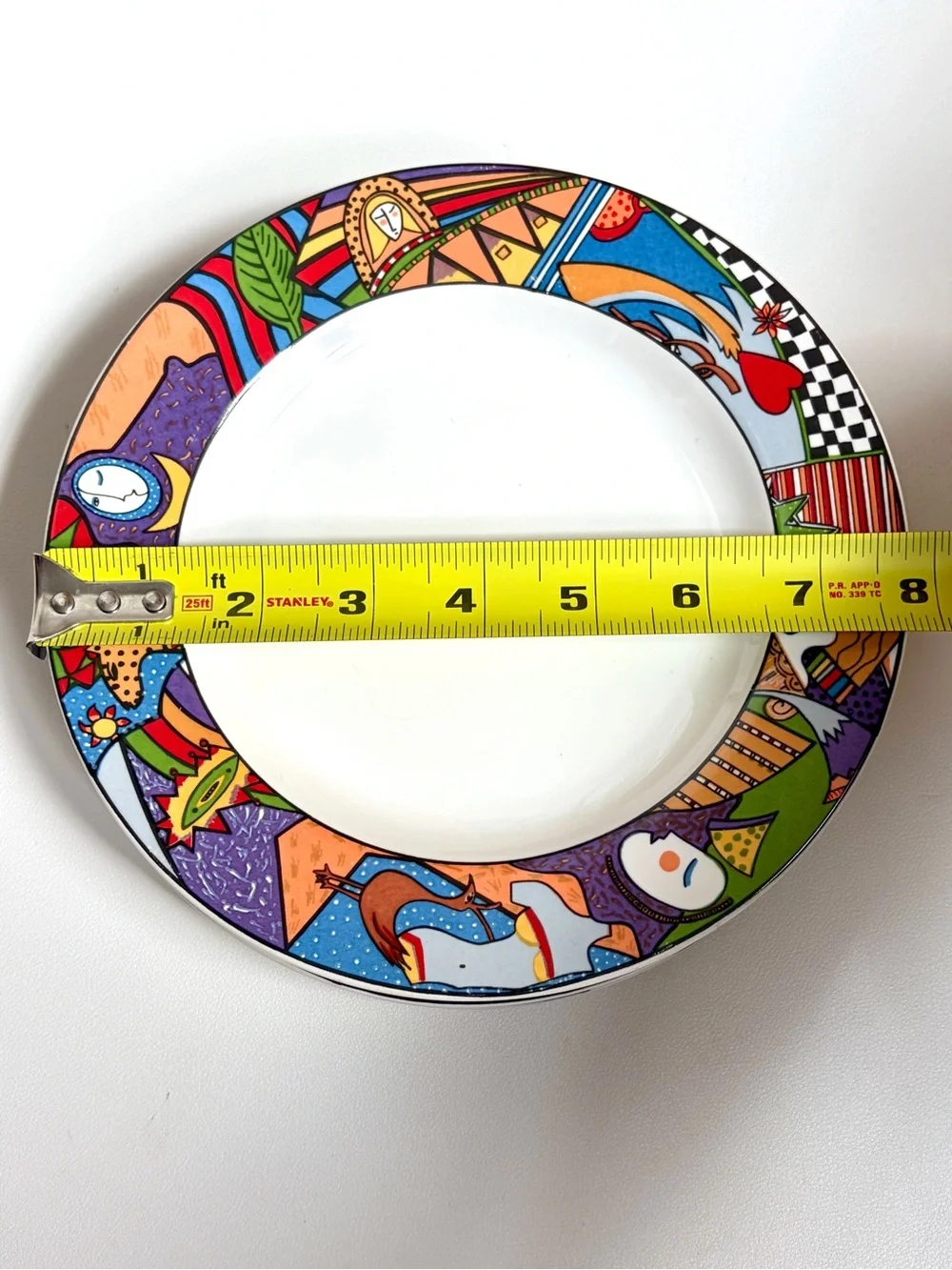 Set of 4: 80s 90s Vitromaster Metropolitan Lunch Plate Memphis Style Postmodern